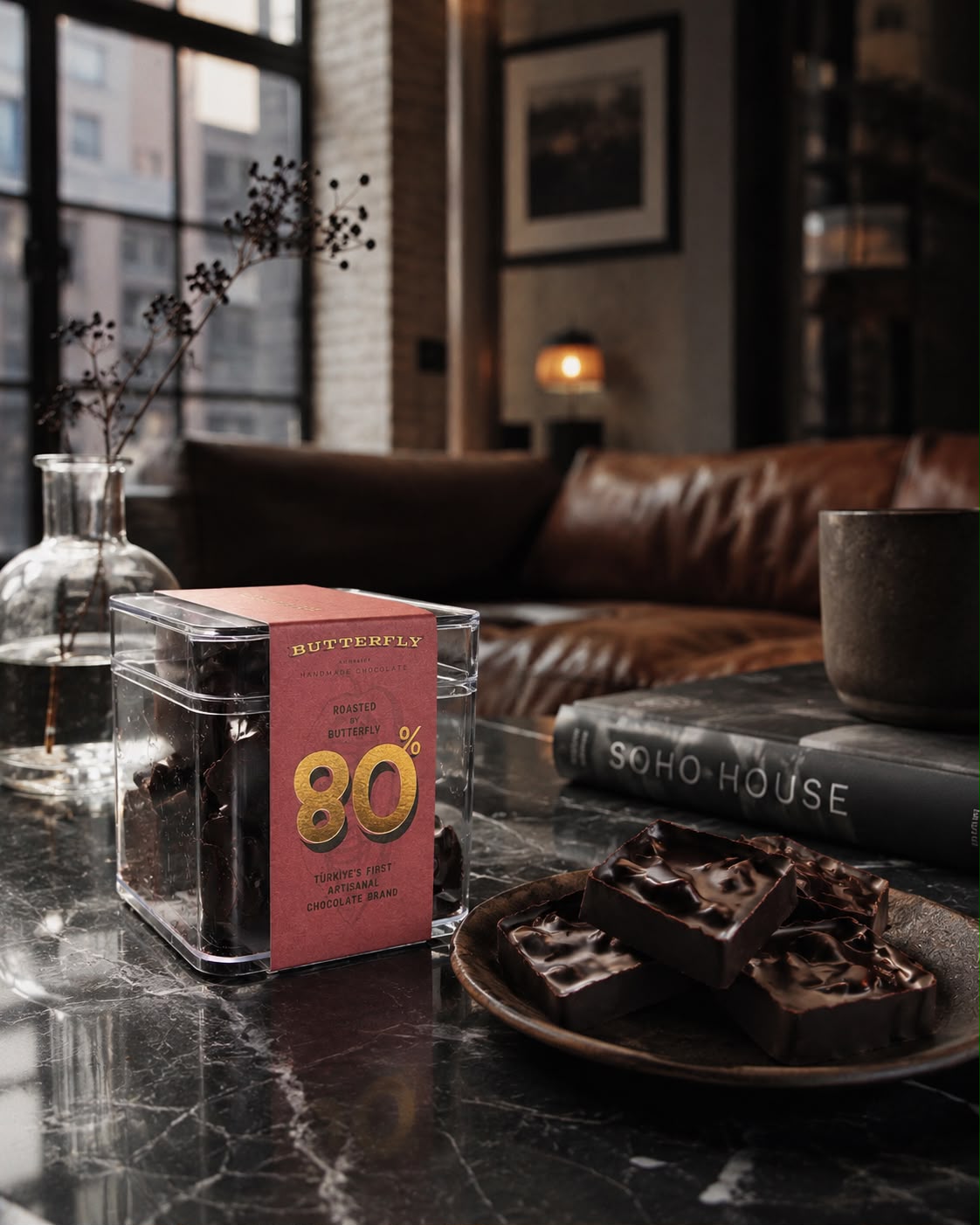 %80 Madagascar Tarçınlı Bademli Diyet Rocher | Single Origin Çikolata