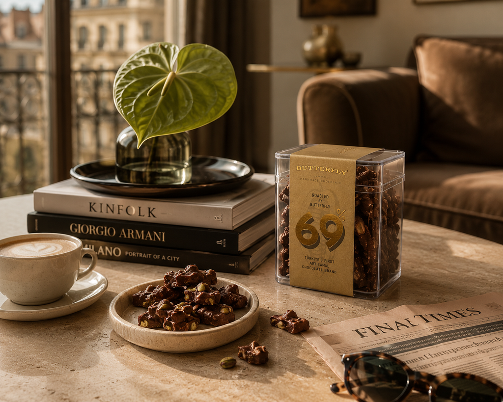 %69 Nikaragua Bitter Krep Dantelli Antep Fıstıklı Rocher | Single Origin Çikolata