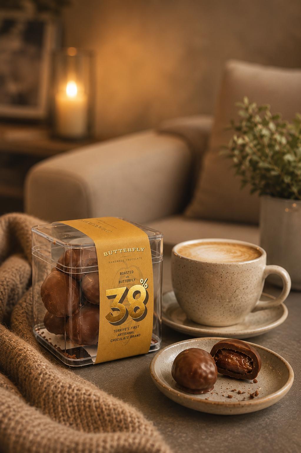 %38 Nikaragua Sütlü Çikolata Kaplı Hurma | Single Origin Çikolata