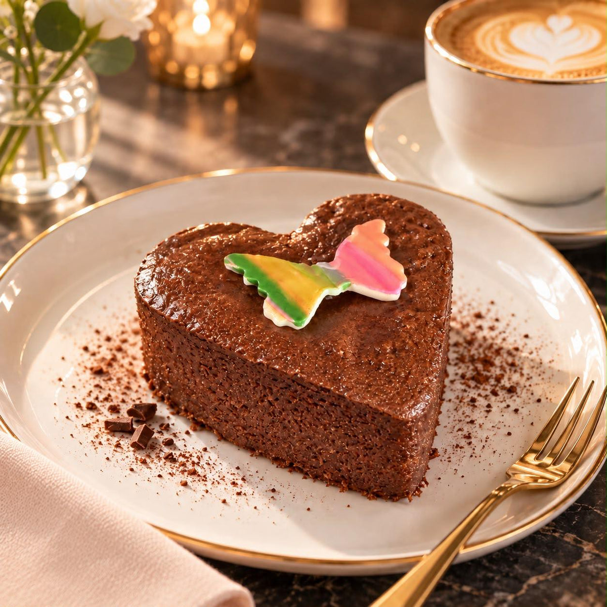 Kalp Çikolatalı Sufle - 4'lü