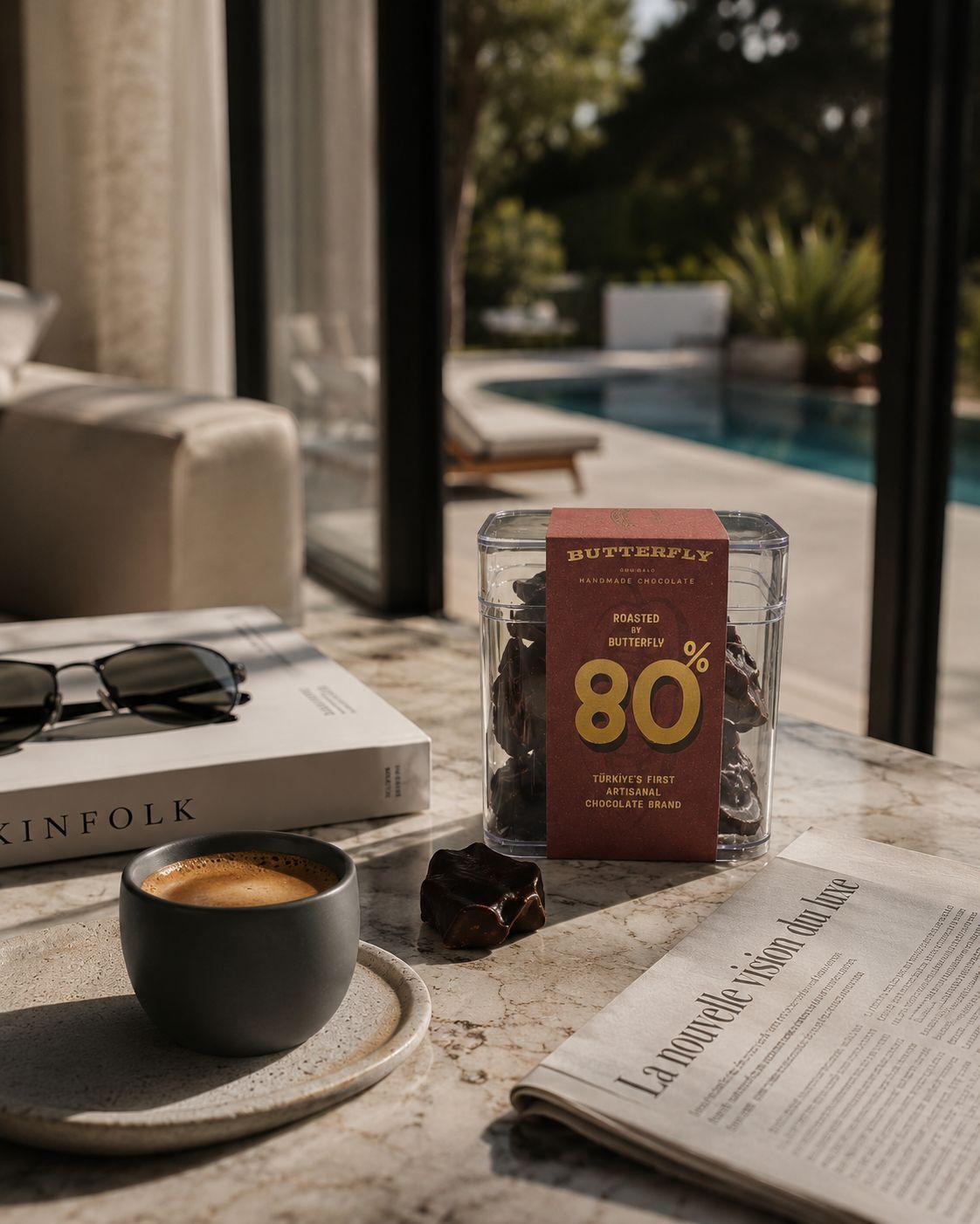 %80 Madagascar Tarçınlı Bademli Diyet Rocher | Single Origin Çikolata